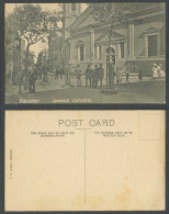 Delcampe - Gibraltar Old Postcard Spanish Cathedral Street Scene Church Bell Tower Children - Gibraltar