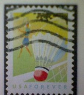 Delcampe - United States, Scott #5633, Used(o), 2021, Backyard Games: Badminton, Forever (55¢), Multicolored - Oblitérés