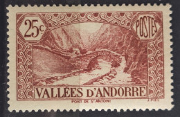 Delcampe - Andorre Français 1937/43 N°61 **TB Cote 22€ - Unused Stamps