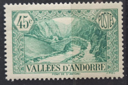 Delcampe - Andorre Français 1937/43 N°63 **TB Cote 13€ - Unused Stamps