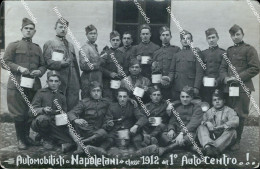 Delcampe - Be482 Cartolina Militare Automobilisti Napoletani Classe 1912 1 Auto Napoli - Regimente