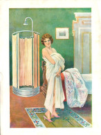 Delcampe - Ba362  Carta 11x15 Cm Pubblicitaria Bagno Doccia Trasportabile Badot - Autres & Non Classés