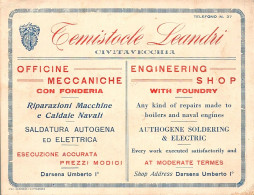 Delcampe - Ba361 Cartoncino Pubblicitario Civitavecchia Temistocle Leandri Off. Meccanica - Autres & Non Classés
