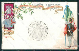 Delcampe - Militari Fanteria 20º Reggimento Brigata Brescia PIEGA Cartolina MT8386 - Regimente