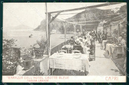 Delcampe - Napoli Capri Marina Grande Terrazza Hotel Grotte Bleue Cartolina MX1088 - Napoli (Neapel)