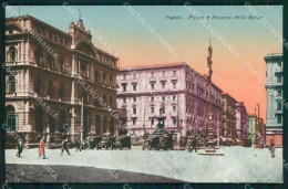 Delcampe - Napoli Città Piazza Palazzo Borsa Cartolina MX4654 - Napoli (Neapel)