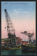 Delcampe - AK Kiel, Hafen Mit Schiff Und Dem Grossen Kran Der Germaniawerft - Kiel
