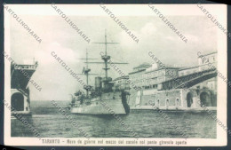 Delcampe - Taranto Città Nave Da Guerra Cartolina ZB6673 - Taranto