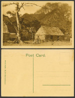 Delcampe - FIJI Old Postcard Namosi Native Houses Huts Boys Children Chicken Bird Viti Levu - Fiji