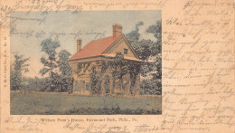 Delcampe - L068 US William Penn's House Fairmont Park Philadelphia PA 1902 Postcard - Philadelphia