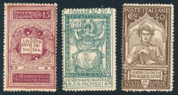 Delcampe - Italia Regno 1921 Dante Alighieri Serie N.116/118 MNH** - Andere & Zonder Classificatie