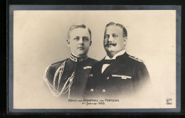 Delcampe - AK König Und Kronprinz Von Portugal, Trauerrand - Königshäuser