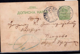 Delcampe - SERBIA  1914 POSTCARD SENT IN 21/12/1914 FROM VELES VF!! - Servië