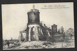 Delcampe - CPA - 75 PARIS - 19° - ILLUSTRATION VIEUX MONTMARTRE - L'ANCIENNE ABBAYE ET LA TOUR DU TÉLÉGRAPHE - Paris (19)