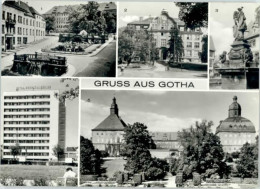Delcampe - Gotha Thueringen Gotha Wasserkunst Schlossberg Rathausbrunnen Hochhaus Neumarkt - Gotha