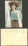 Delcampe - Actresses Miss ZENA DARE, Scarf Hat Necklace Old Colour Postcard National Series - Acteurs