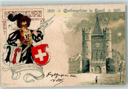 Delcampe - 4000 Basel Bâle 1901 Prägedruck Spalentor Wappen - 13271823 - Basel
