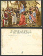 Delcampe - Adorazione Dei Magi Botticelli Art Artist Drawn Firenze Italy Old Postcard Horse - Non Classés