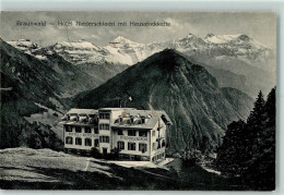 Delcampe - 8784 Braunwald 1913 - Hotel Niederschlacht Mit Hausstockkette - 13129040 - Braunwald