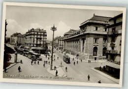 Delcampe - 1200 Genève Genf Foto AK Straßenbahn Postamt Litfaßsäule Rue Du Mont-Bla... - 38023186 - Genève