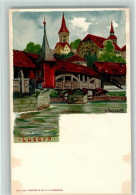 Delcampe - 6000 Luzern Lucerne Lithographie / Künstlerkarte Sign. K.D. - Verlag Ben... - 13042987 - Luzern