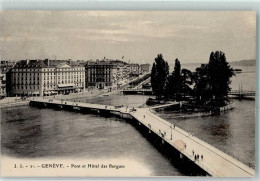 Delcampe - 1200 Genève Genf - Pont Et Hotel Des Bergues - 10391638 - Genève