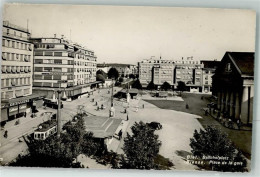 Delcampe - 2500 Biel/Bienne 1946 Foto AK Bahnhof- Platz Straßenbahn - 38022724 - Bienne