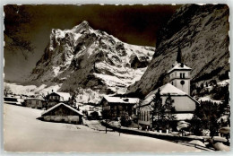 Delcampe - 3818 Grindelwald 1951 Winter Kirche - 52021329 - Grindelwald