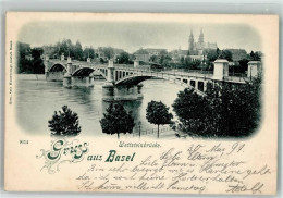 Delcampe - 4000 Basel Bâle 1899 Foto AK Wettsteinbrücke Straßenbahn Kirche - 38070815 - Basel