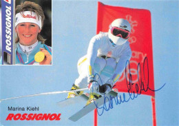 Delcampe - Ski-Abfahrt Skiing-- Marina Kiehl Rossignol Autogramm - Sonstige & Ohne Zuordnung