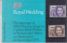 Delcampe - SA29a Great Britain 1973 Wedding Princess Anne & Mark, Presentation Pack - Presentation Packs