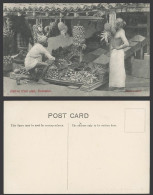 Delcampe - Ceylon Old Postcard Native Fruit Stall Colombo, Fruits Seller Pineapples Bananas - Sri Lanka (Ceylon)