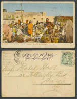 Delcampe - Morocco 10r Funchal 1908 Old UB Postcard Tanger, Marche De Charbons, COAL MARKET - Non Classés