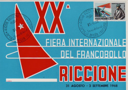 Delcampe - # RICCIONE - S. MARINO: XX FIERA INTERNAZ. DEL FRANCOBOLLO- 1968 - San Marino