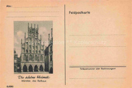 Delcampe - MueNSTER Westfalen NRW Rathaus Giebel Gotik Arkaden Marktplatz - Münster