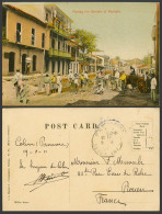 Delcampe - Panama 1911 Old Colour Postcard Native Workers Paving The Streets I.L. Maduro Jr - Non Classés
