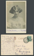 Delcampe - Actress Miss GABRIELLE RAY 1904 Old Real Photo Postcard Glamour Lady Hartmann RP - Acteurs
