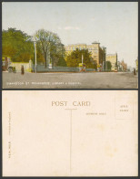 Delcampe - Australia Old Colour Postcard Swanston Street Scene Melbourne Library & Hospital - Autres & Non Classés
