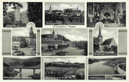 Delcampe - Schleiz Thueringen Schlossblick Bergkirche Marktbrunnen Rathaus Neumarkt Wettera - Schleiz