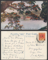 Delcampe - Ceylon KG5 9c 1930 Old Postcard Holy Tooth Temple Library From Across Lake Kandy - Sri Lanka (Ceylon)