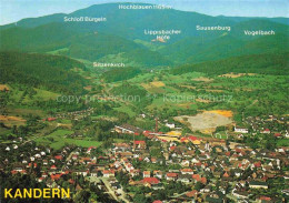Delcampe - Kandern Baden BW Fliegeraufnahme Mit Schloss Buergeln Sitzenkirch Hochblauen - Kandern