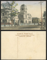 Delcampe - Singapore Old Hand Tinted Postcard The Police Head Quarters, Street Scene No. 66 - Non Classés