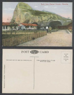 Delcampe - Gibraltar Old Colour Postcard ROCK From NEUTRAL GROUND Soldiers Dog Street Scene - Gibraltar