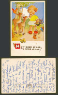Delcampe - MABEL LUCIE ATTWELL 1961 Old Postcard How Good Of God To Make Us All! Deer 5330 - Non Classés