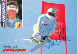 Delcampe - Ski-Flugschanze Marina Kiehl Rossignol Autogramm - Sonstige & Ohne Zuordnung