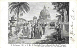 Delcampe - Paepste Papst Pope Pape-- S.S. Leone XIII Giardini Vaticani Roma - Engel