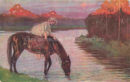 Delcampe - MAILICK A. Kuenstlerlitho Nr. 4253/4 Wasser Pferd - Kley