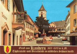 Delcampe - Kandern Baden BW Marktplatz Kirche - Kandern