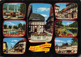 Delcampe - Einbeck Niedersachsen Orts Und Teilansichten Brunnen Rathaus Gondelteich - Einbeck