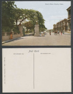 Delcampe - Ceylon Old Colour Postcard Queen's Street Scene, Colombo, Guard, Rickshaw Coolie - Sri Lanka (Ceylon)